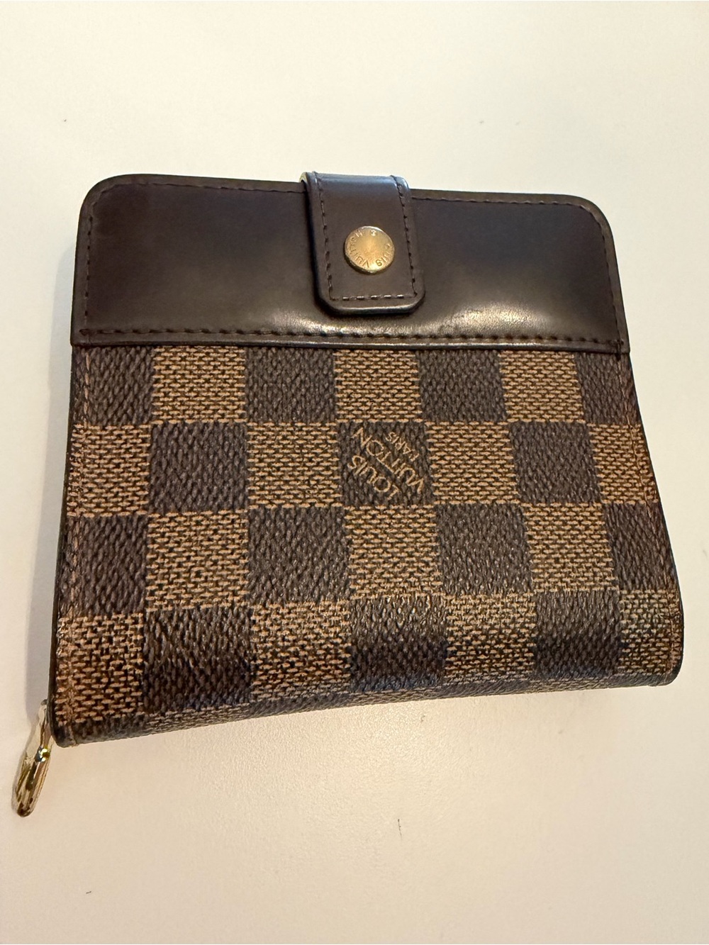 Louis Vuitton Wallet Compact Zippy Damier Ebene Wallet